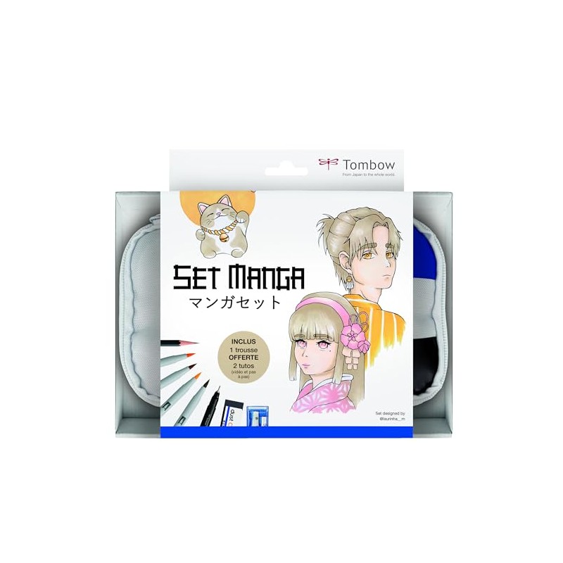 Tombow Manga Set Includes 9 Selected Products and Step-by-Step Guide