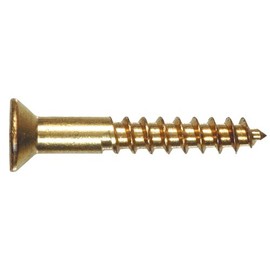 The Hillman Group 2727 9 X 1-Inch Brass Flat Phillips Wood Screw, 30-Pack