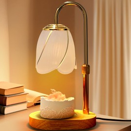 Banbanda Adjustable Candle Warmer Lamp with Timer: 3 Timing Mode, 4 Level Dimming - House Warming Gifts New Home Room Decor, Birthday Gifts for Women Mom