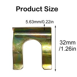 12pcs Brake Line Clips Metal Brake Line Retainer U Shaped Brake Hose Bracket, Parking Brake Cable Clip Replacement Hose Retaining Clip for Cars Trucks Vehicles Parts