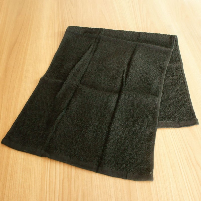 Ace AG1365 Commercial Towels, Long Length, Set of 5, Black,