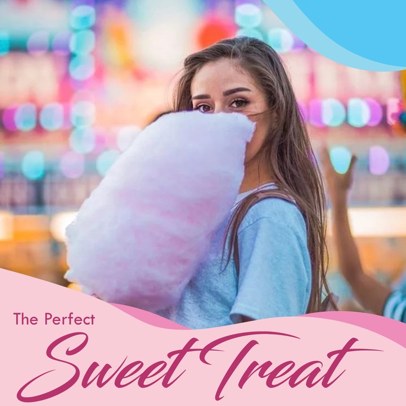 Cotton Candy Floss Sugar Package of ct-(Pink Vanilla, Blue Raspberry