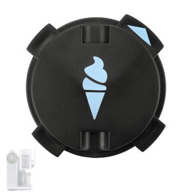 lasuroa Ice Cream Maker Dustproof Seal Lid Replacement, ABS Reusable Sealing Cover Compatible with Ninja Creami NC701 Swirl Blender Parts, Easy to Install & Dismantle (Black)