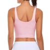 Oalka Sports Bra Womens Longline Padded Crop Tank Yoga Bras