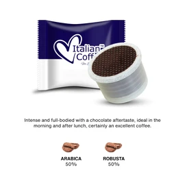 Italian Coffee pods compatible with Martello machines, Italian Expresso capsules (Intenso, 50 pods)