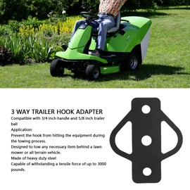 Cryfokt 3 Way Trailer Hitch Adapter, Heavy Duty Tow Hitch Adapter, Steel Hook Mounting with Bolts, Trailer Hitch Adapter for Tractor, Golfing Carts, Lawnmowers, Flat Towing