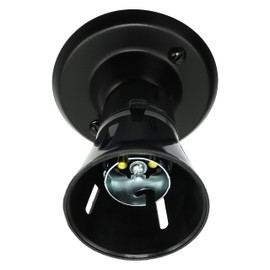 B22 Skirted Batten Bulb Holder in Black