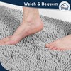 INYEEXUP Chenille Bath Mat, Non-Slip, Washable, Bathroom Rug, 40 x