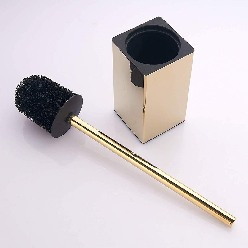 Toilet Brush Holder Stainless Steel 304 Standing Gold Square Toilet
