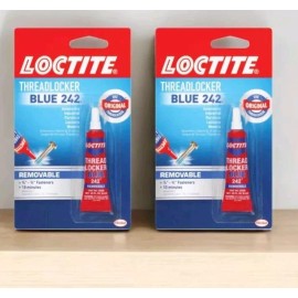 HENKEL CORPORATION 2 tubes Henkel 01-24200 Loctite 6-ml Threadlocker 242 Blue Label