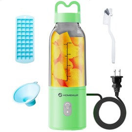 Portable 14OZ Juicer， High-Powered at 175W for Smoothies, Ice Blending, Juicing, and Food Processing ， Compact, Convenient, and Versatile (Green)