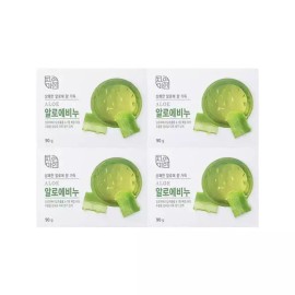 Mugunghwa [셀러허브]무궁화 자연미인 알로에비누 90g 4입 (S44359298) Seller Herb Mugunghwa Natural Beauty Aloe Vera Soap 90g 4-Pack [Single]