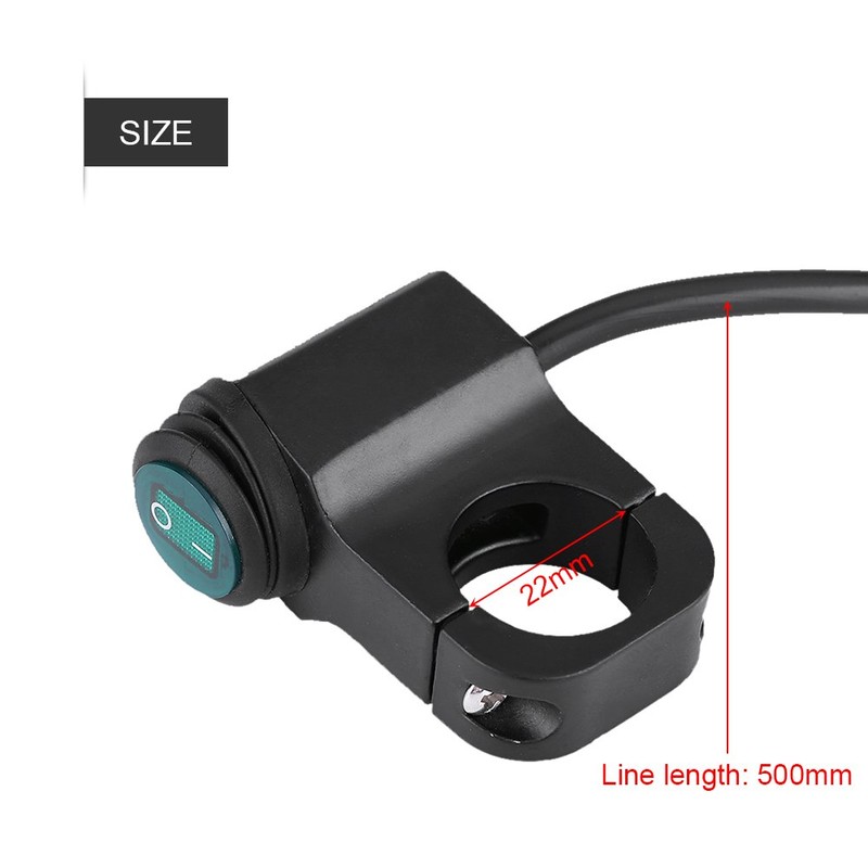 Interruptor de faros para moto 12V Universal 22mm Impermeable Interruptor