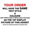 K Smart Sign A6 Printed Wheelie Bin Stickers with Number