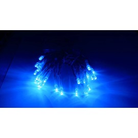 FT NEW - 10 Packs Of 9 Ft - 30 LED Blue LED String Lights (Battery Powered)