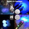 AdamStar Black Light Flashlight, 3 in-1 Rechargeable Flashlights, UV Light