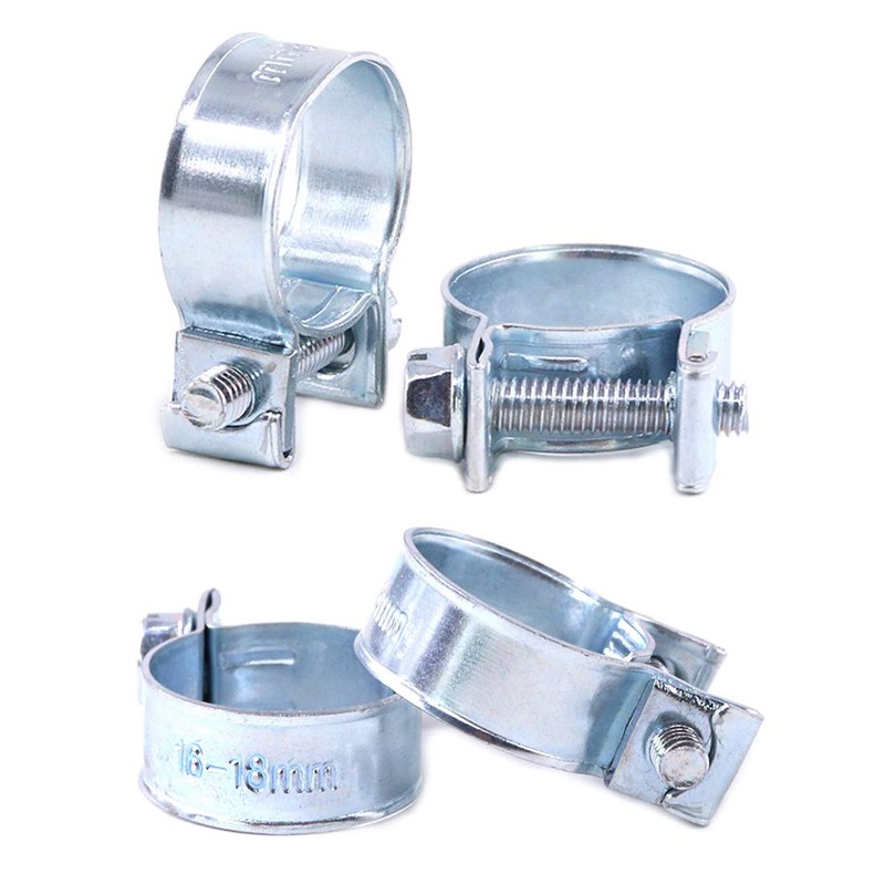 Glarks 120Pcs 10 Size Mini Fuel Injection Style Hose Clamp