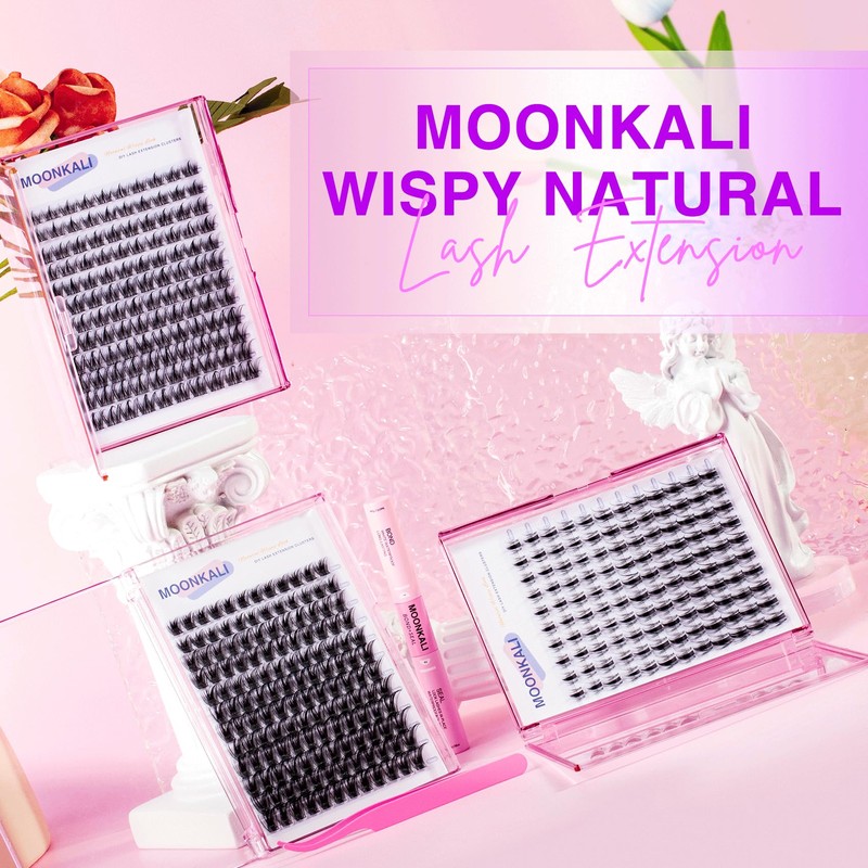 Natural Lash Clusters Wispy Fairy Cluster Eyelash Extensions 10-16MM CC