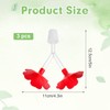 3 Pcs Floral Hummingbird Feeder Tubes and Stoppers Sets, Dual-Port