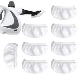 8 Pack Replacement Steam Mop Pads Universal Steam Cleaner Accessories Reusable Microfiber Cloths for Bissell Steam Shot, Dupray, PurSteam, Comforday Handheld Steam Cleaner Attachments