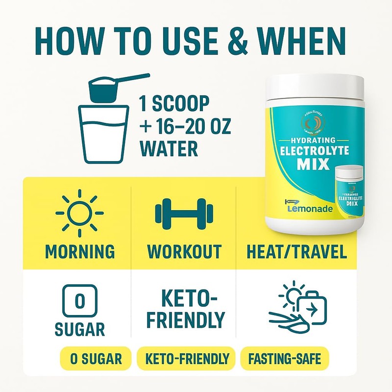 Electrolyte Powder – Zero Sugar Lemon Hydration Mix | 90