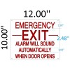 BUILDINGSIGNS.COM EMERGENCY EXIT ALARM WILL SOUND AUTOMATICALLY WHEN DOOR OPENS
