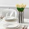 SIDUCAL Elegant Black and White Striped Ceramic Vase – Modern