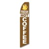 Fresh Hot Coffee Swooper Flag ADVERTISING FEATHER SWOOPER BOW BANNER