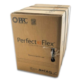 Perfectflex Coaxial Cable 6 Series 500 Ft Rg6 Trishield 77 Braid Black Color Copper Clad Steel