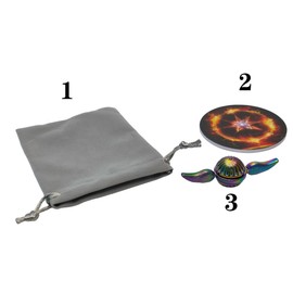 Magic Cube Gyroscope, an Anxiety-Relieving Toy, fingertip Spinning Gyroscope (with a Patterned Base). It Helps Adults Relieve Stress and Anxiety, and It's a Novel Gift (Magic Color)