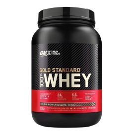 Suplemento en polvo Optimum Nutrition Proteína Gold Standard 100% Whey proteína sabor double rich chocolate en pote de 907g