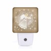 Chrobak LED Night Light,Star Sky Snowflake Glowing Angel LED Night