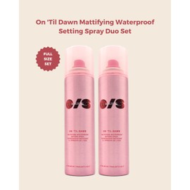 One Size On 'Til Dawn Setting Spray Duo Mattifying Waterproof Setting Spray Duo Holiday Gift Set, Clear