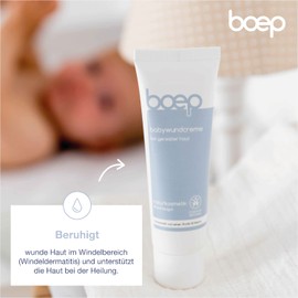 boep Baby Wound Protection Cream | Natural Cosmetics Nappy Cream for Irritated, Wonder Skin in the Nappy Area | Vegan Zinc Cream | Developed by a Doctor & Mum (50 ml)