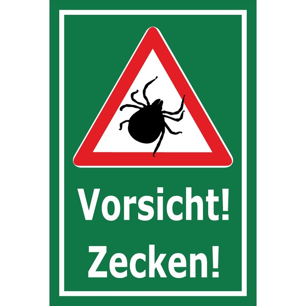 Melis-Folienwerkstatt Warning ticks sign - 30 x 20 cm -