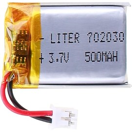 Yunwa 702030 Battery 500mAh LI-PO Rechargeable Battery with PH2.0mm/2Pin Connector