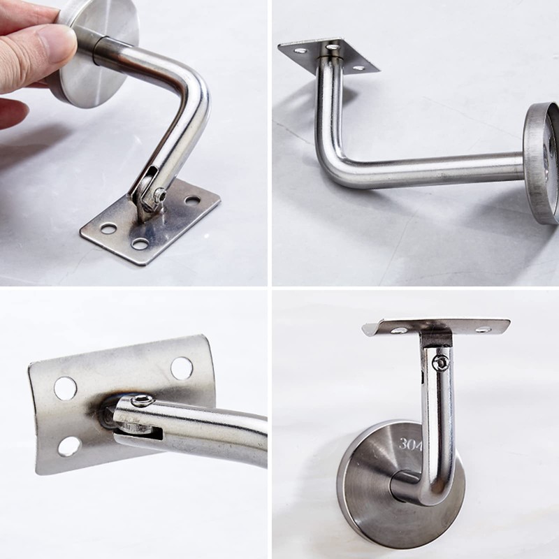 YouYuer 4pcs Handrail Stainless Steel Handrail Support Handrail Support Handrail