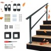 confote 5 Steps Handrails Deck Stair Railing Indoor Hand Rails