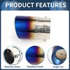 INFINAUTO Roll Edge Exhaust Tip Rear 3.1" Inlet 3.5" Outlet