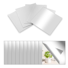 Jeffdad 25 Pcs Mini Size Acrylic Square Mirror Adhesive, Small Square Mirror Tiles for Crafts DIY Projects Supplies (2.9Inches)