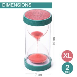 Jumbo Fruit Sand Timers for Kids – Durable, Colourful Hourglasses for Time Management and Learning – Perfect for Classrooms, Homework, Therapy, and Play (2 Min Watermelon)