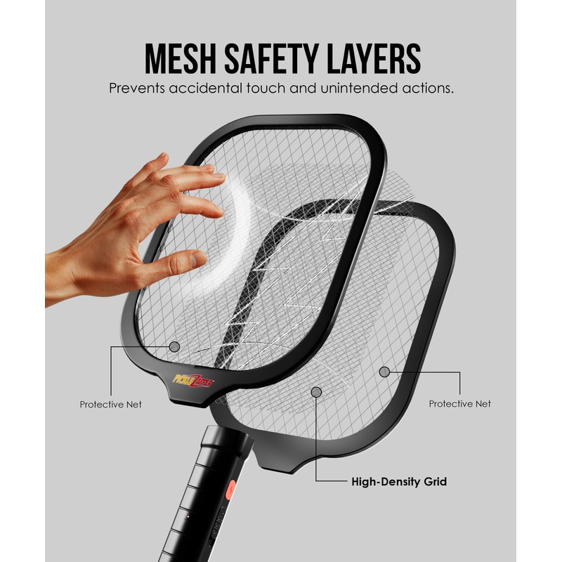 Electric Fly Swatter Racket, Mosquito Zapper Racket, Fly Zapper for