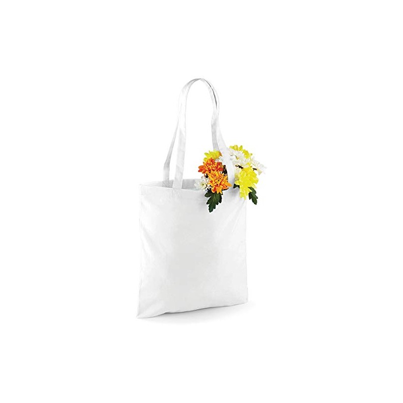Westford Mill Unisex's WM101WHIT Wm101 Promo Bag for Life-White One