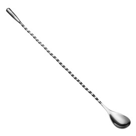 Teardrop Twisted Bar Spoon with Metal Knob 30 cm Stainless Steel