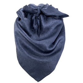 Yellowstone Wild Rag Western Bandana Scarf 100% Silk 35" Jacquard Navy