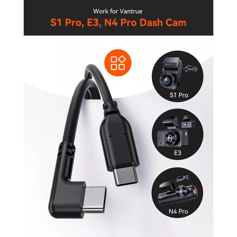 Vantrue Rear Cam Cable for N4 Pro | S1 Pro