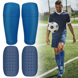 Shin Pads with Optimised Pocket Football Pads Shin Pads for Men/Women/Kids/Children - Sports/Football Shin Pads - Lite/Mini (Blue, S)