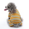 Striped Dog Pajamas Soft Stretchy Warm 4 Legged Puppy Jumpsuit