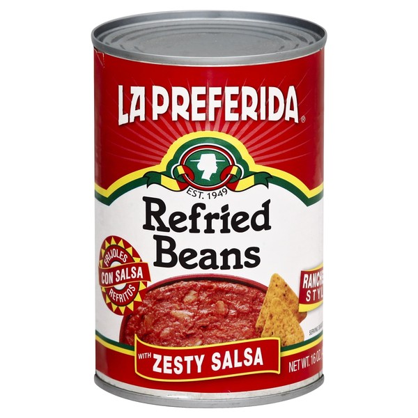 La Preferida Refried Beans Rancheros, 16-Ounce (Pack of 12)