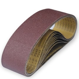 4 x 36 Inch Aluminum Oxide Sanding Belts Kit, 4-Inch x 36-Inch Sander Belt, 4x36 In, 12 Pack (3 of 80/120 Grit, 2 of 150/240/400 Grits), for Wood, Metal, Furniture Polishing